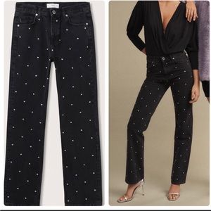 Mango Jewels Jeans Straight Festive New